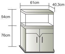 MUEBLE ACUARIO STYLO 100 LITROS
