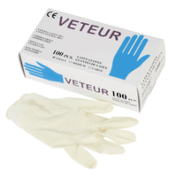 GUANTE LATEX EMPOLVADO (Talla mediana) 100 unidades
